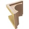 Ekena Millwork 8"W x 8"D x 8"H Wide Emerson Rough Cedar Woodgrain TimberThane Corbel, Primed Tan CORUR08X08X08EMRRCPR - alternate 3